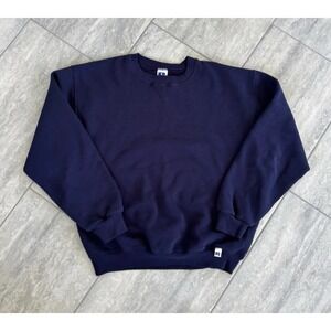 Vintage Russell Athletic Sweatshirt Mens Medium Blue Crewneck Fleece Pullover